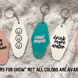 Porte-clés motel, porte-clés sur mesure (NOUVELLES COULEURS)