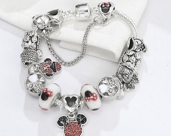 Mickey Mouse Disney bracelet jewelry bead beaded black