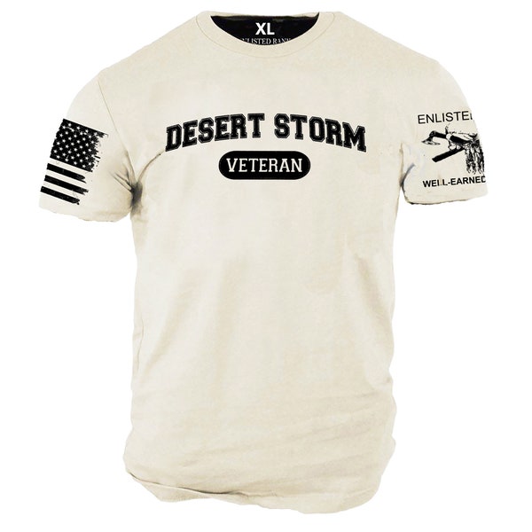 Desert Storm Veteran graphic t-shirt, No Apologies Tour, Enlisted Ranks