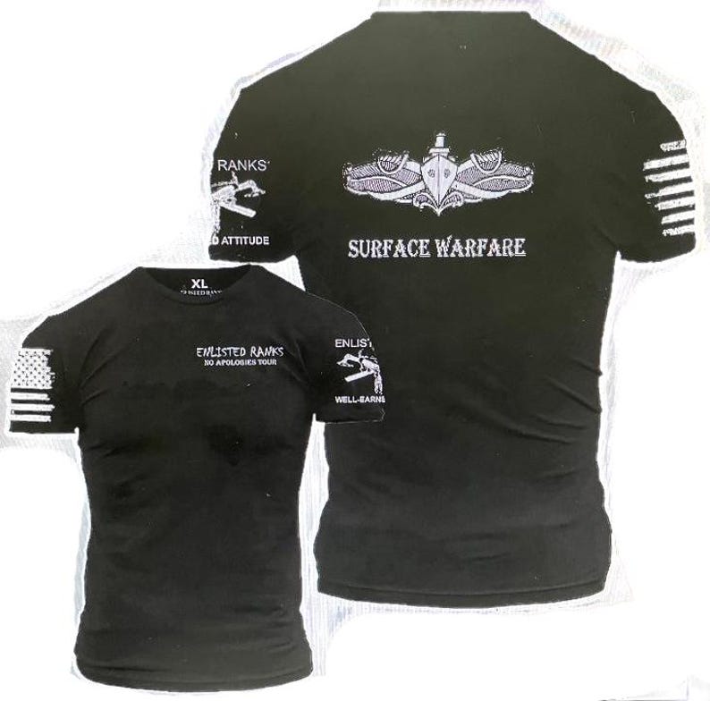 SURFACE WARFARE, Enlisted Ranks Graphic T-shirt - Etsy