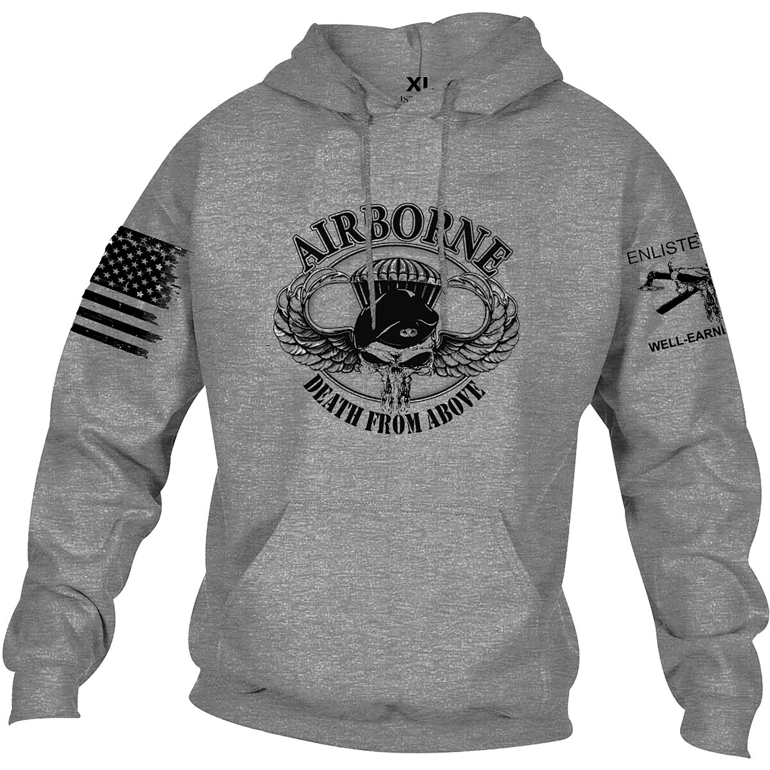 AIRBORNE Death From Above Enlisted Ranks Graphic Hoodie OXFORD