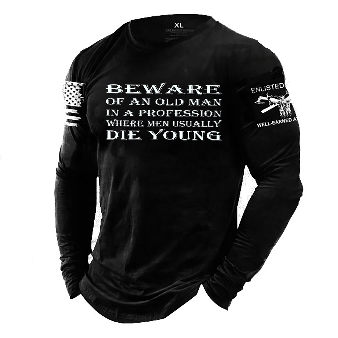 BEWARE Enlisted Ranks Graphic T-shirt Long or Short Sleeve - Etsy