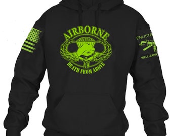 AIRBORNE, Death From Above, Enlisted Ranks graphic hoodie