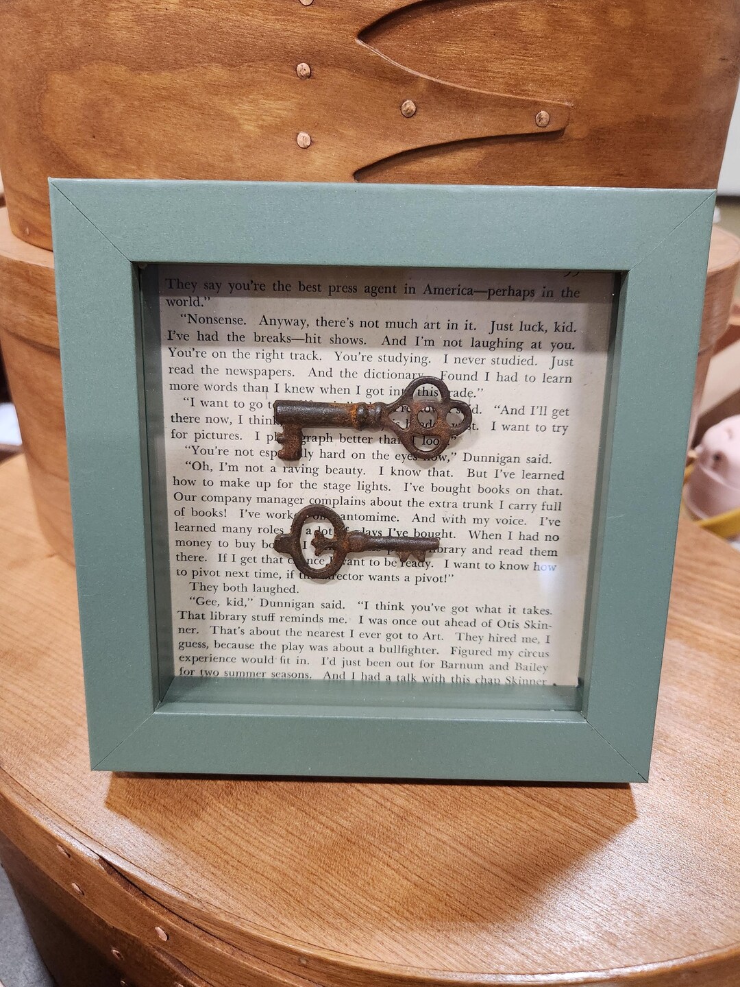 Framed Skeleton Key, Shadowbox Wall Art, Unique Gift, Vintage, Upcycled ...