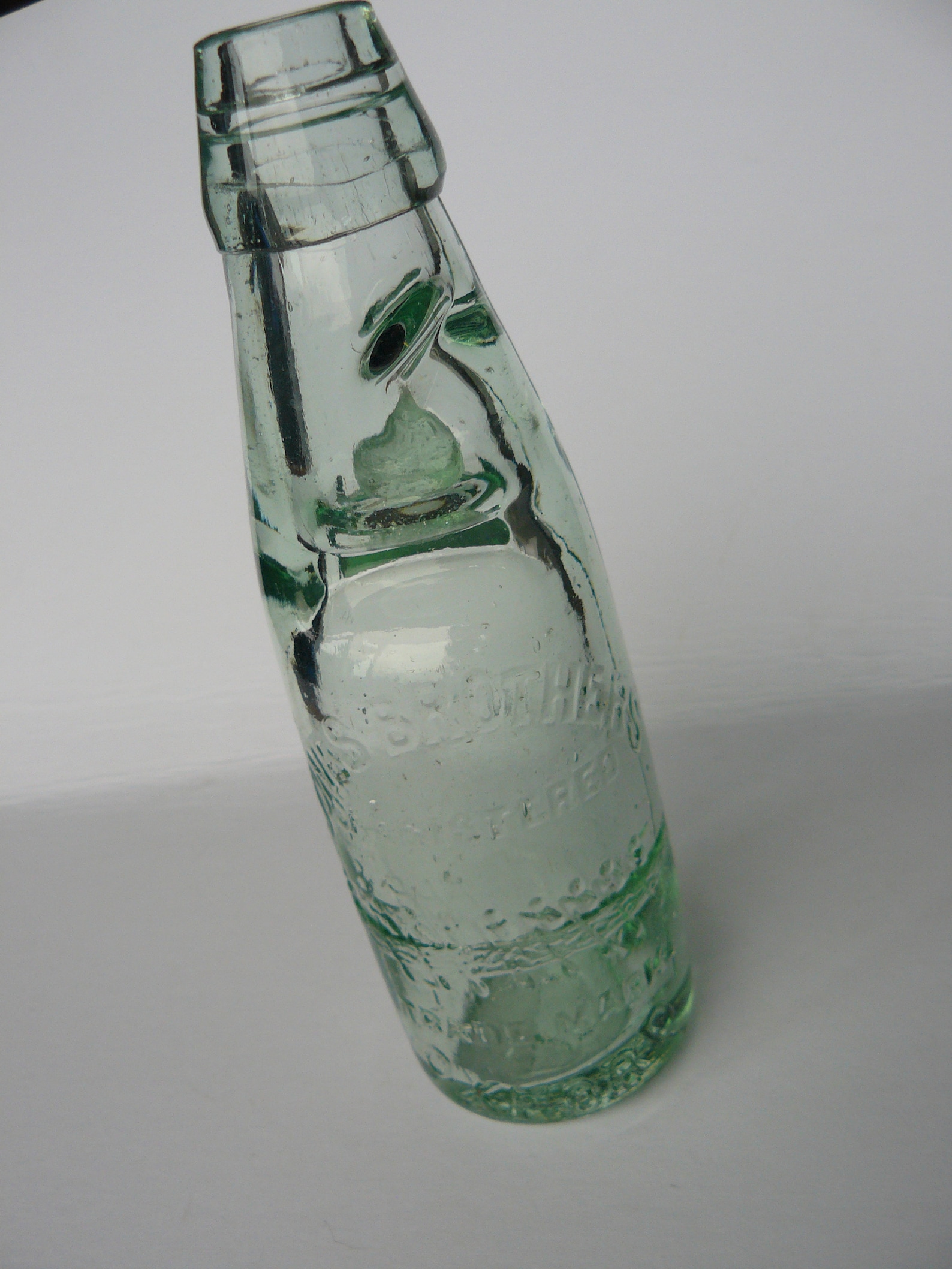 Antique victorian glass marble bottle pop soda water with Etsy