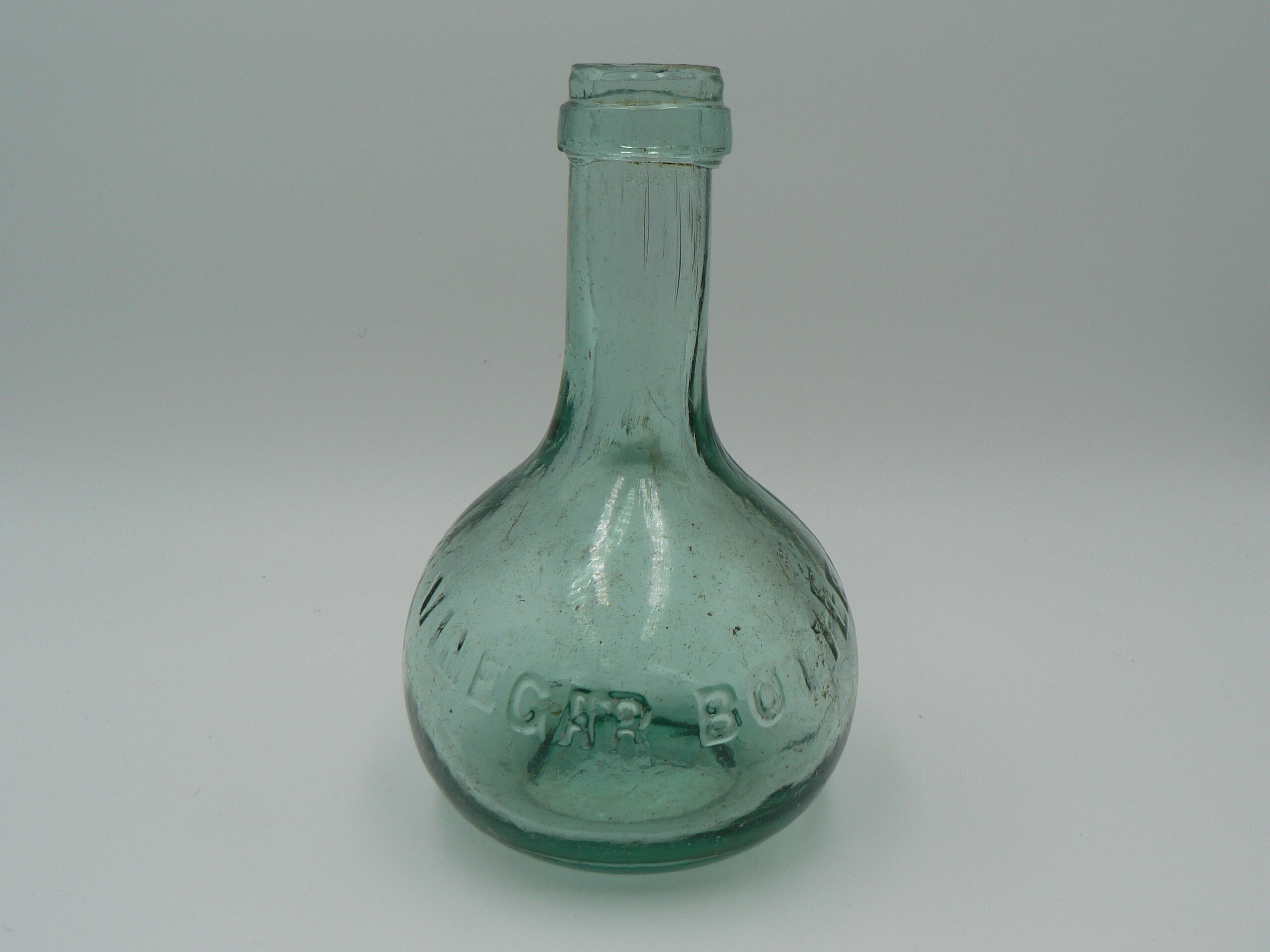 Botella de vinagre de vidrio en relieve antiguo Etsy