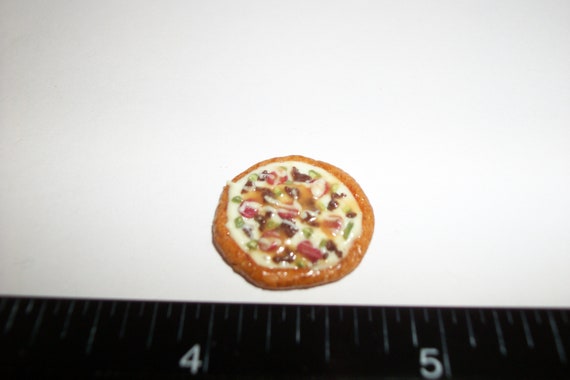 Dollhouse miniature Breakfast Scrambled Eggs /& Ham Plate 1:12