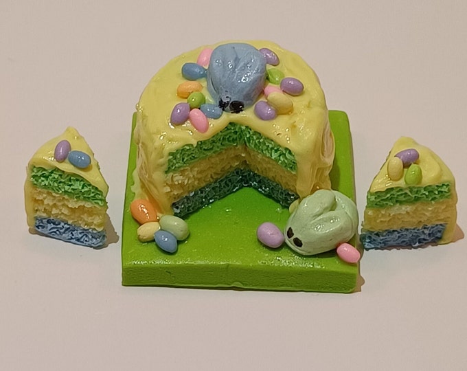 1:12 One Inch Scale/ Dollhouse Easter Cake / Miniature Handcrafted Food ~ 920