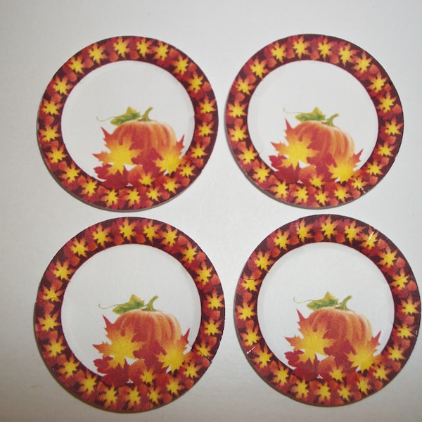 Dollhouse Miniature Thanksgiving/ Fall Paper Plates / Napkins/ Placemats/ Doll Food