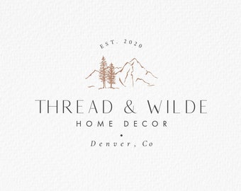 Farm Logo, Mountain Logo, Tree Premade Logo, Carpentry Logo, Photography Logo, Brand Logo Design, Watermark Logo, Tree Logo, Rustic Logo