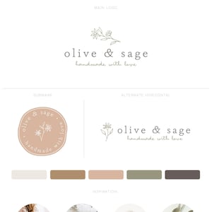 Logo fiore disegnato a mano, logo stravagante, logo margherita giocosa, logo abbigliamento bambino, marchio stravagante, logo bambino biologico, logo bambino, logo minimale