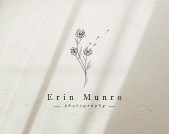 Minimalist Logo, Simple Dandelion Logo, Botanical Brand, Photographer Logo, Skincare Logo, Dandelion Logo, Organic Botanical Logo, Kids Logo