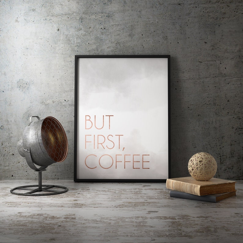 But First Coffee Copper Wall Art Rose Gold - Copper Wall Art For Kitchen But First Coffee Copper Wall Art Rose Gold - Copper Wall Art For Kitchen