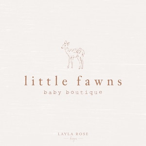 Baby Boutique Logo, Premade Logo, Logo Design, Kids Logo, Deer Logo, Brand Design, Kids Clothing Logo, Brand Design, Organic Logo, Organic