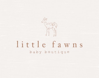 Baby Boutique Logo, Premade Logo, Logo Design, Kids Logo, Deer Logo, Brand Design, Kids Clothing Logo, Brand Design, Organic Logo, Organic