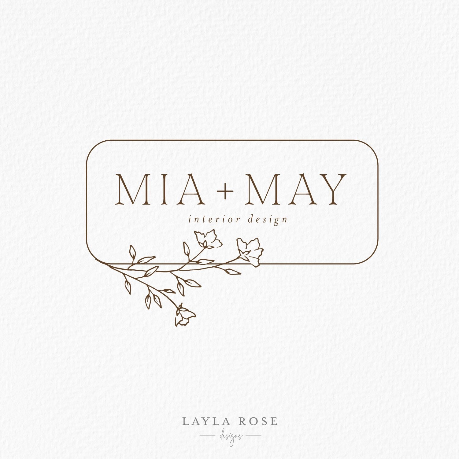 Minimalist Flower Logo, Simple Flower Logo, Botanical Brand, Blogger Logo, Premade Blogger Logo, Custom Logo Stamp Design, Photograph Logo