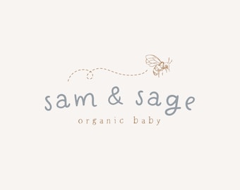 Baby Bee Logo, Kids Clothes Logo, Logo Design, Kids Logo, Bee Logo, Brand Design, Kids Clothing Logo, Brand Design, Organic Logo, Bee