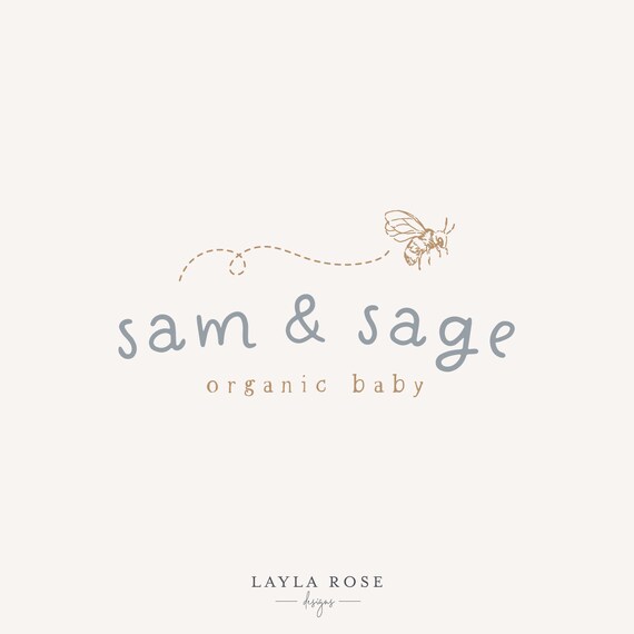 Baby Bee Logo Kids Clothes Logo Logo Design Kids Logo Bee Logo