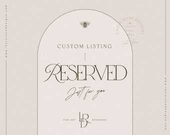 Custom listing reserved for Charlotte