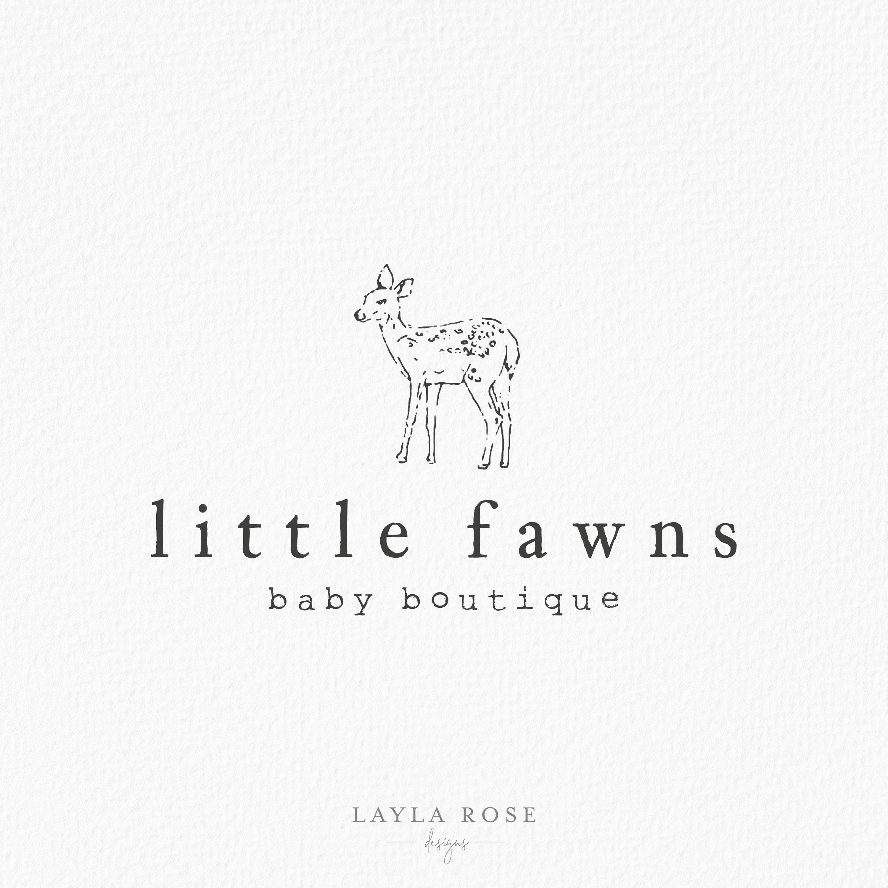 Baby Boutique Logo Premade Logo Logo Design Kids Logo Deer Etsy