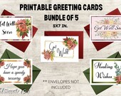 Get Well Printable Greeting Cards Digital Download Print at - Etsy