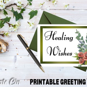 Get Well Printable Greeting Cards, Digital Download, Print at Home ...