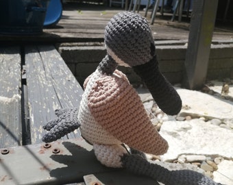 Crocheted cuddly toy Camiel the Canadian Goose