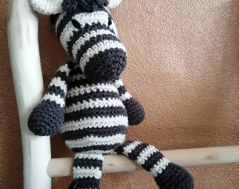 Crochet stuffed animal, zebra, crochet zebra, stuffed animal, crocheted toys, crochet animal friend, handmade