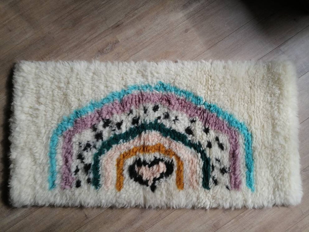 Carpet Rainbow Hand-knotted, Rug With Wick Wool, Woolly Soft Rug for ...