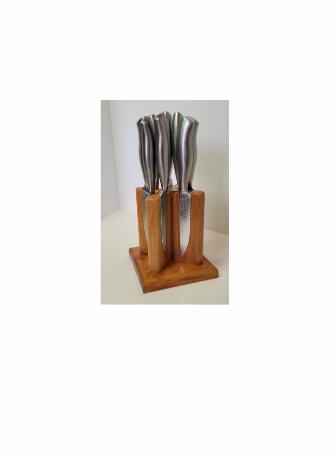 Steak Knife Block Cherry Quick Shipping From U.S.A. Etsy