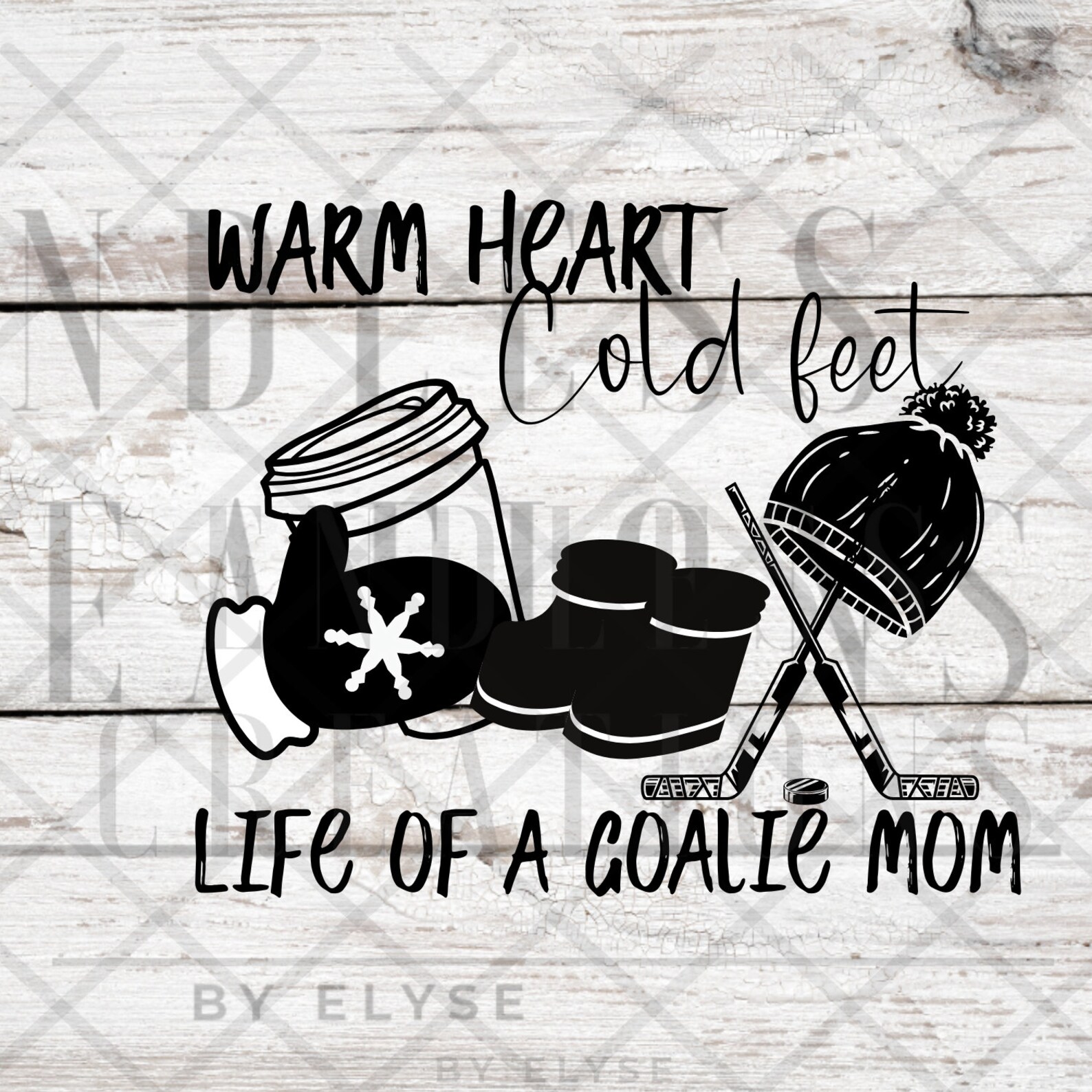 Hockey Goalie Mom PNG SVG Instant Download Hockey Puck Hair Etsy