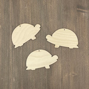 Set di sagome di tartarughe, forme per lavori di punteggiatura, decorazioni fai da te in legno, forme di pittura di animali, fornitura di ornamenti per la casa, giocattoli da appendere ad alberi