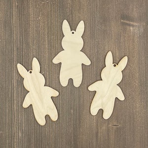 Giocattolo fai da te a forma di coniglio, sagome di coniglio in legno, animali decorativi in compensato, forme per attività per bambini, forniture per l'arte e l'artigianato domestico, attività pasquali