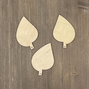 Set di forme di FOGLIE con rifinitura laser, albero decorativo fai da te, kit di forme di foglie, piastra di legno per pittura, arte del puntinismo domestico, giocattoli da appendere all'albero, tema foglie
