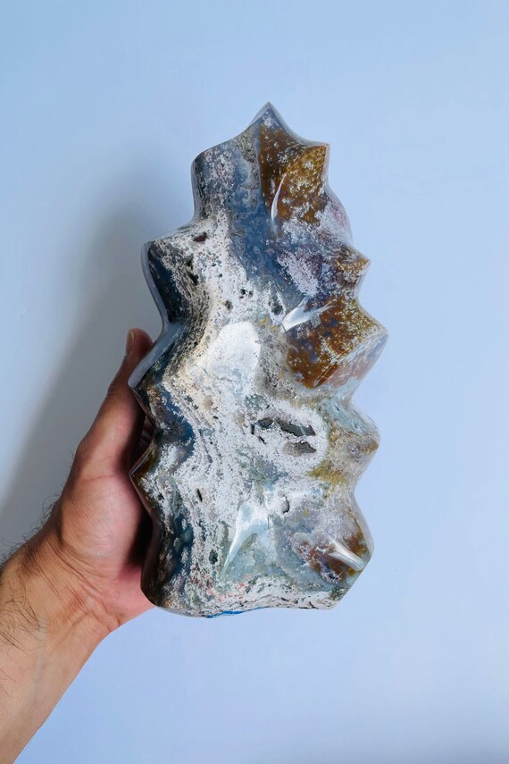 Large Ocean Jasper Flame Crystal OJ524 - Etsy