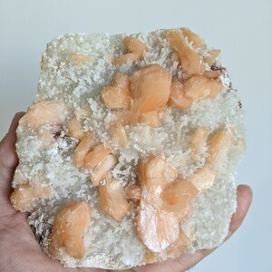 Chalcedony with Stilbite Cluster Crystal AP216
