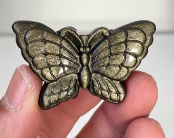 黒曜石の金光沢蝶彫刻 LA134 - Etsy 日本