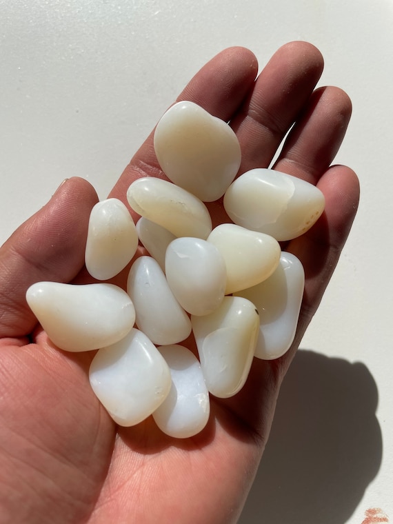 White Opal, Tumbled White Opal, Tumbled
