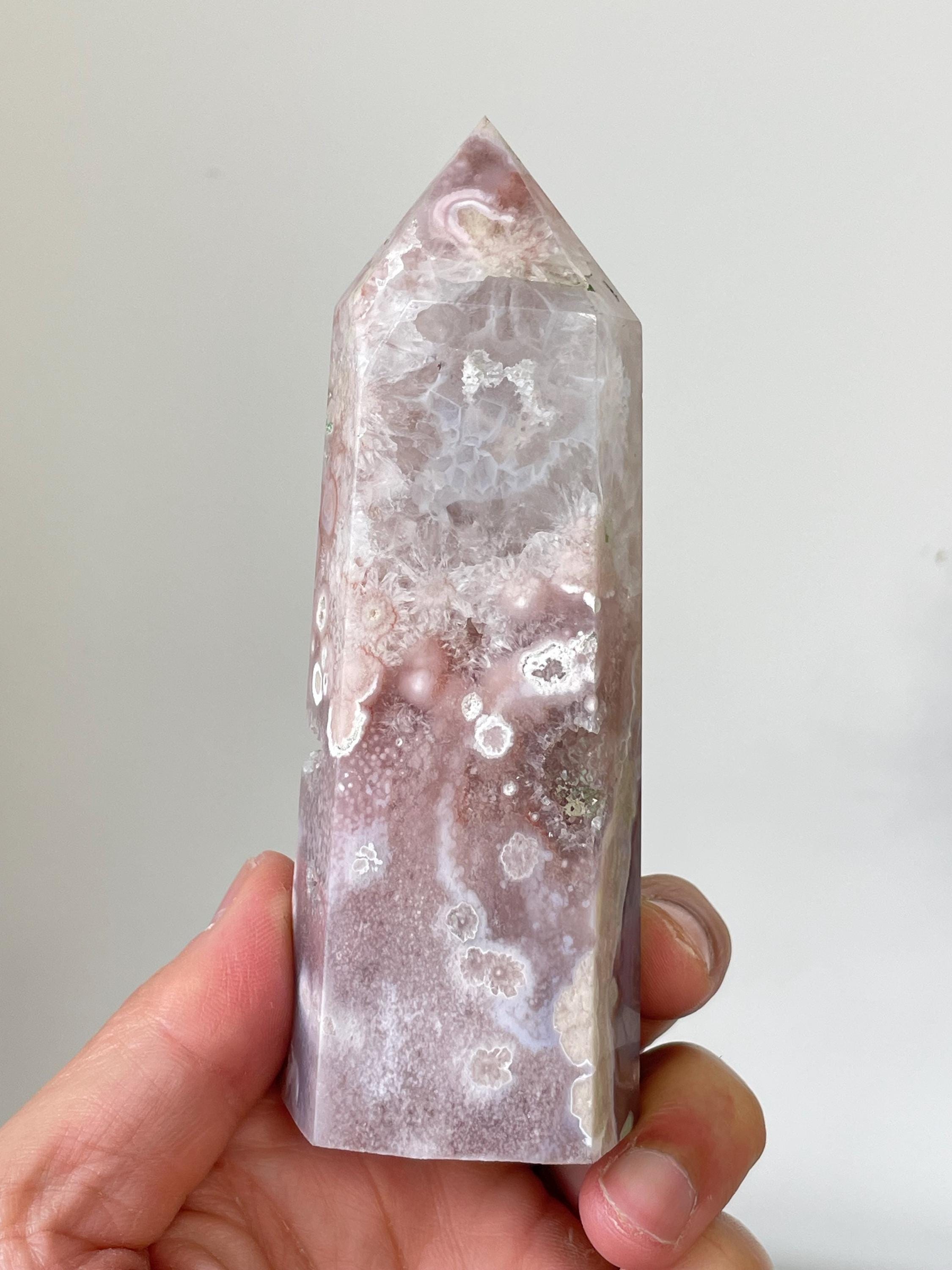 大型ピンク花瑪瑙タワー 高級品 T035a - Etsy 日本