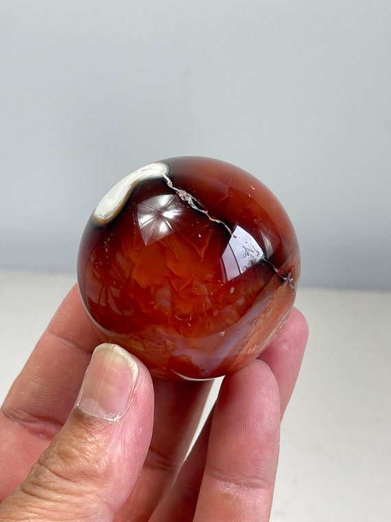 Carnelian Crystal Sphere Natural S114 - Etsy Canada