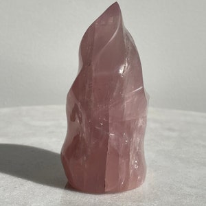 Dark Rose Quartz Flame Natural Crystal FF033 image 2