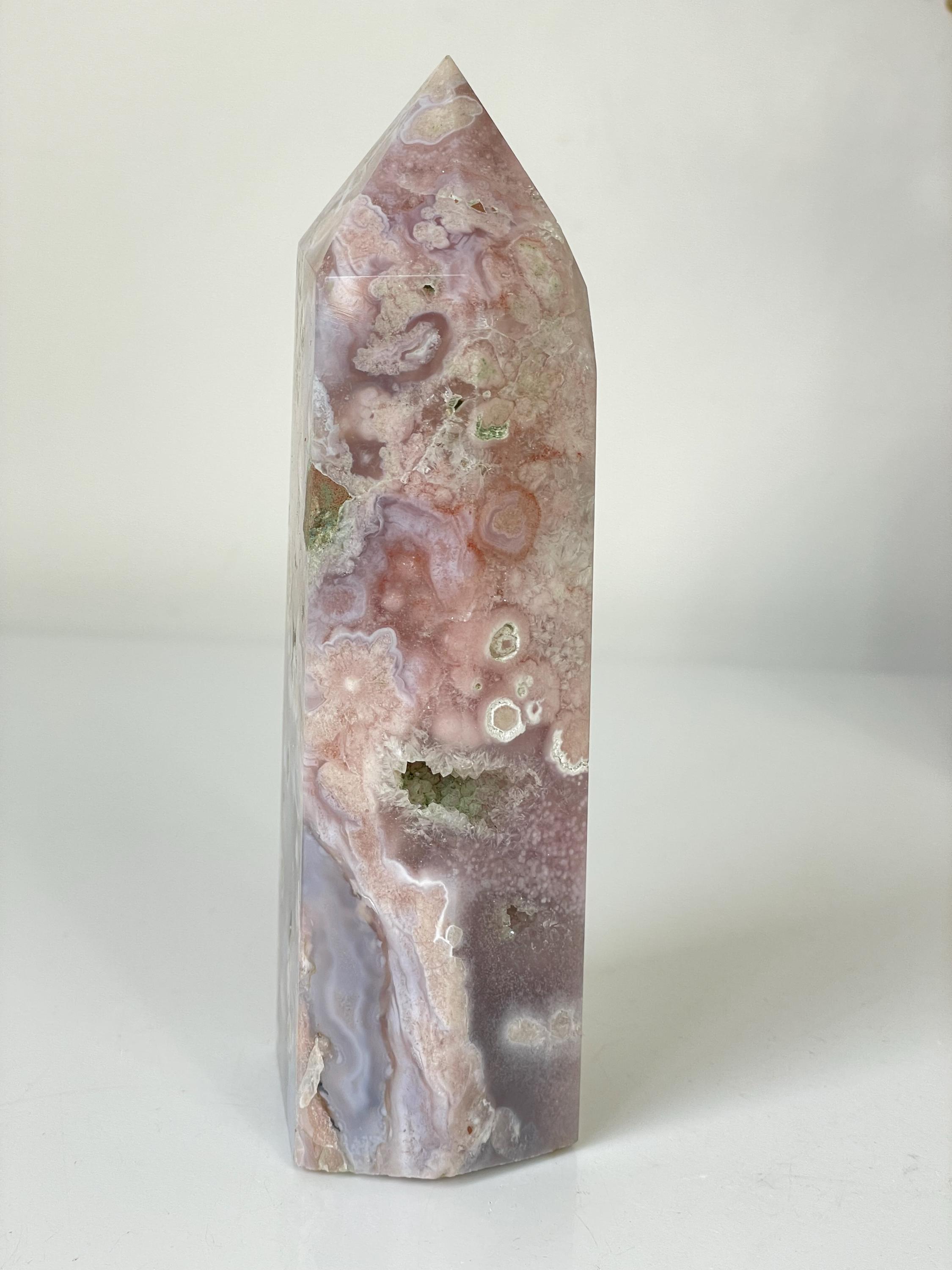 大型ピンク花瑪瑙タワー 高級品 T035a - Etsy 日本