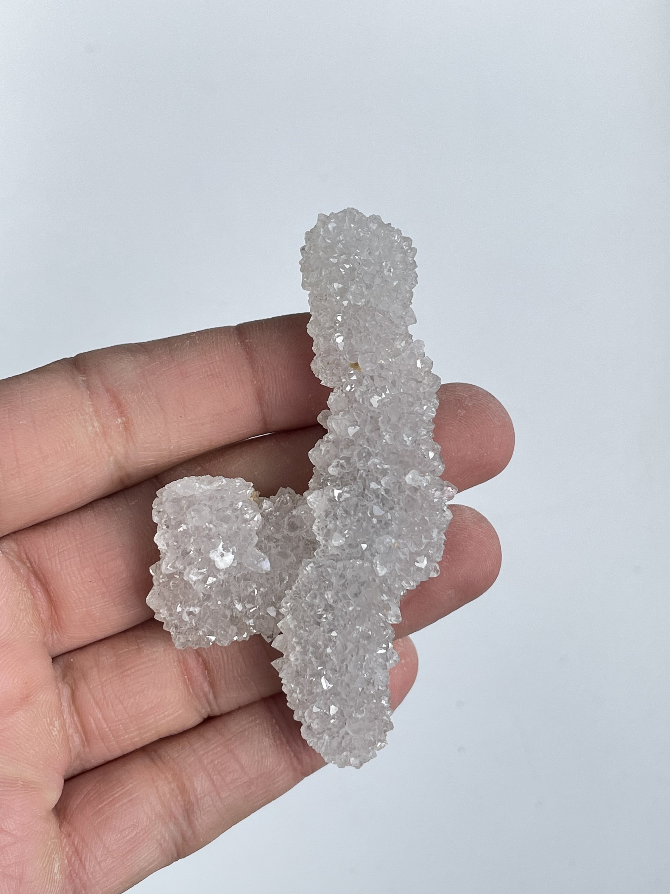 Coral Quartz Chalcedony Stalactites with Quartz Druzy Etsy