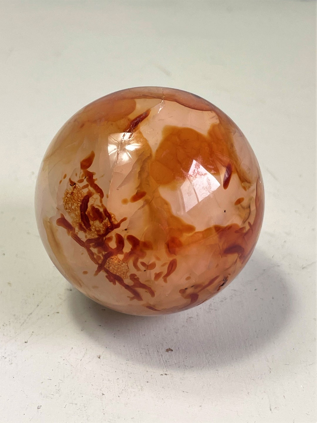カーネリアン　スフィア Carnelian Crystal Sphere Natural S112 - Etsy