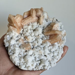 Chalcedony with Stilbite Cluster Crystal AP215