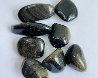 Golden Sheen Obsidian Tumbled Stones Natural TB042 x 1