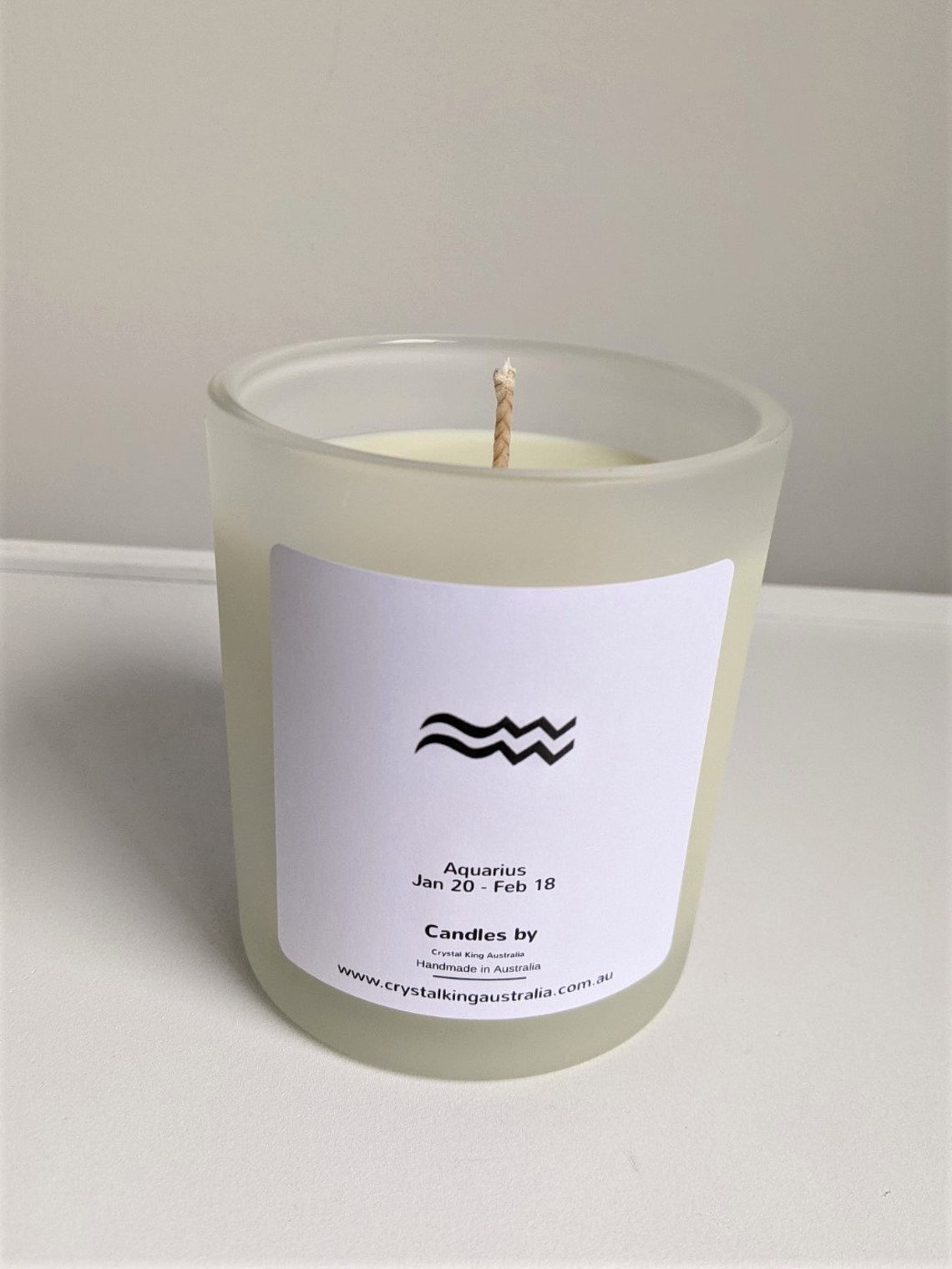 Scented Natural Soy & Coconut Wax Candle 'Aquarius Zodiac Etsy