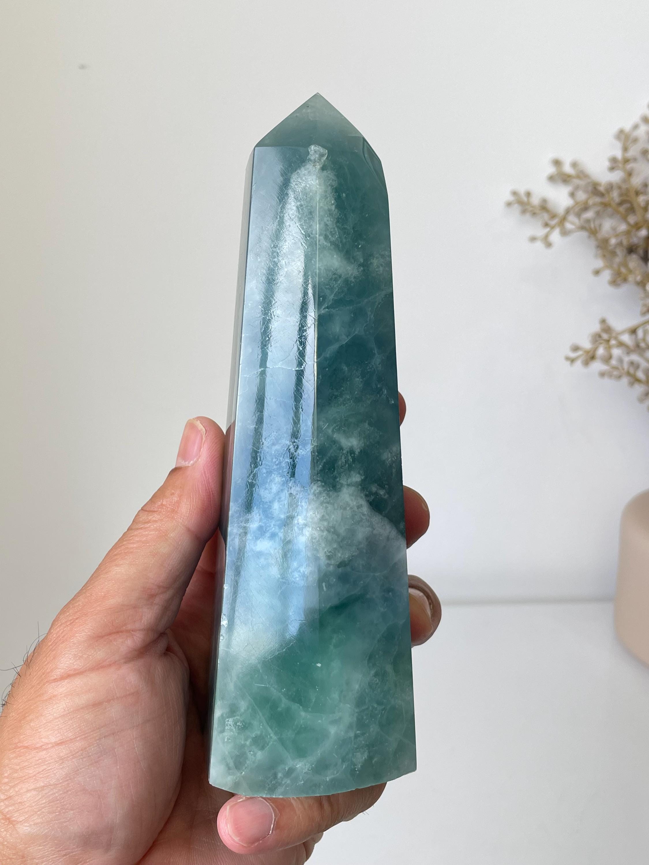 大型ブルーフローライトタワー 高級T249a - Etsy 日本