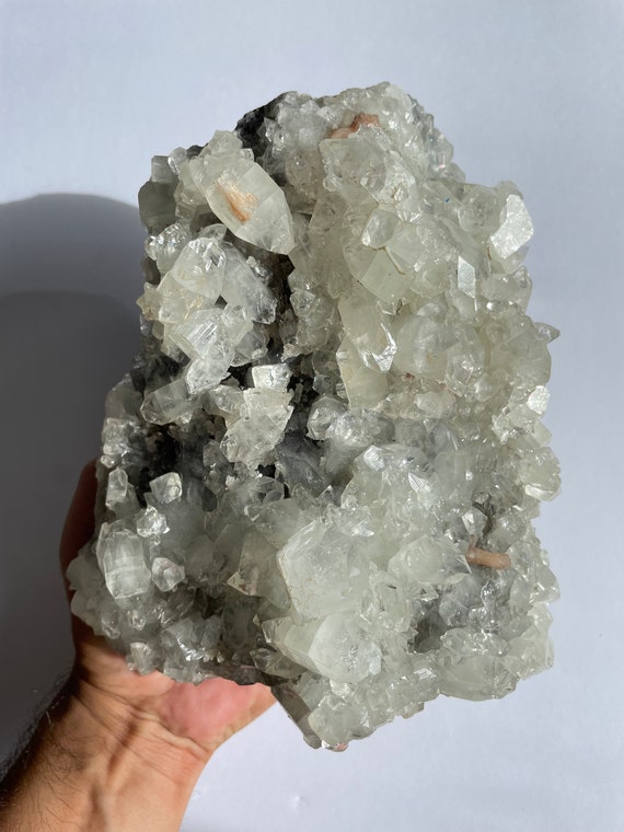 21. アポフィライト Apophyllite Large Cluster Crystal AP021. - Etsy Israel