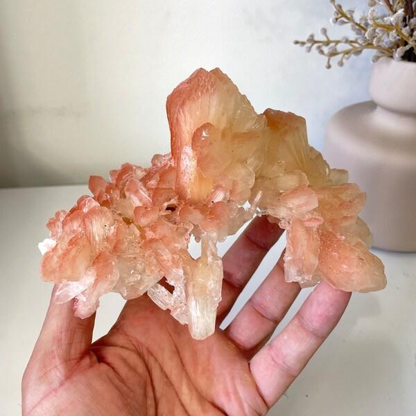 Orange-Red Stilbite Natural Cluster Rare AP511a